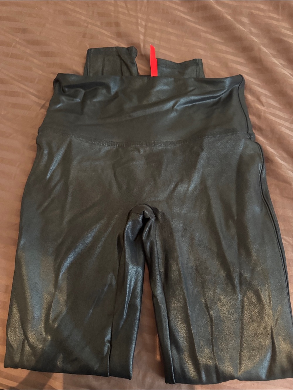 Spanx High-Waist Black Faux Leather Leggings